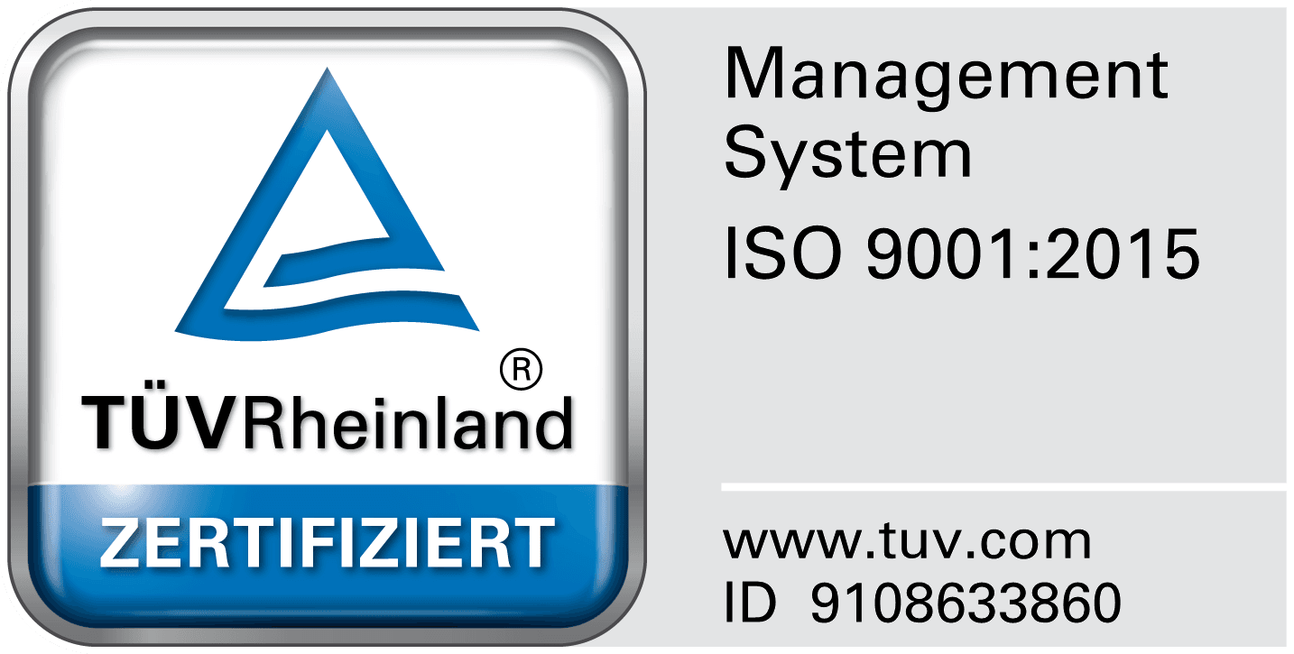 ISO-zertifiziert über den TÜV Rheinland