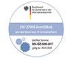 ISO 27001 Zertifikat auf der Basis von IT-Grundschutz